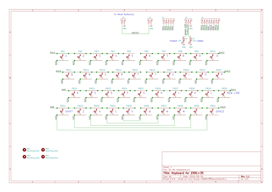 ZX-81plus35 Keyboard PCB schematic.png